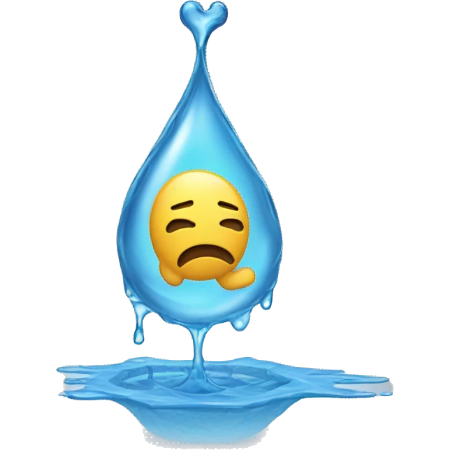 Broken heart with water rung down in it emoji