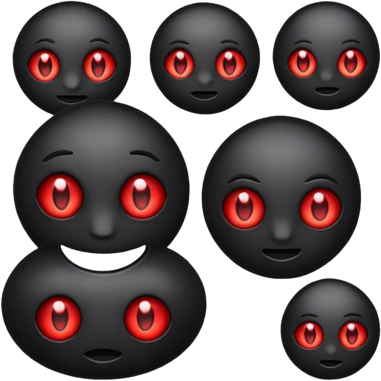 Black emoji with red eyes  emoji
