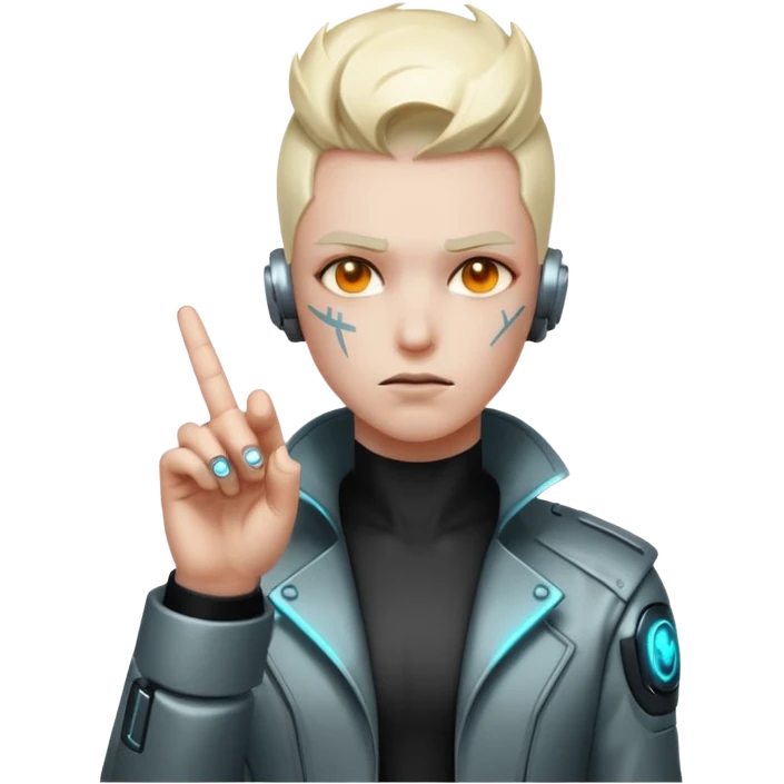 middle finger cyberpunk emoji