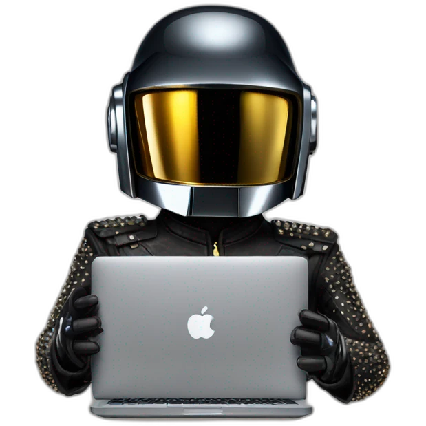 daft punk with macbook pro emoji