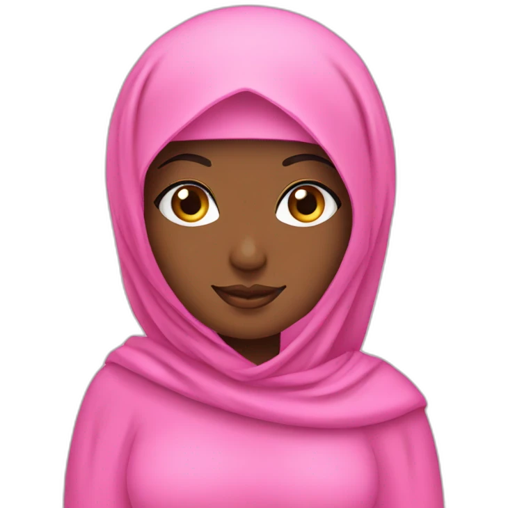 pink abaya hijabi gi emoji
