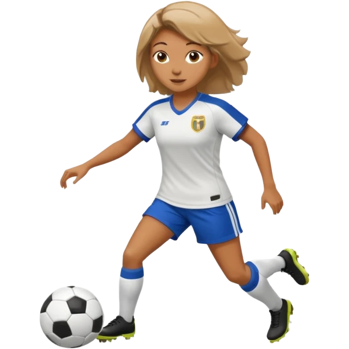 a woman playing soccer emoji