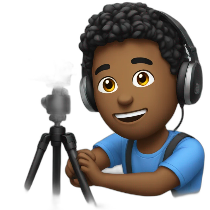 youtuber recording video emoji
