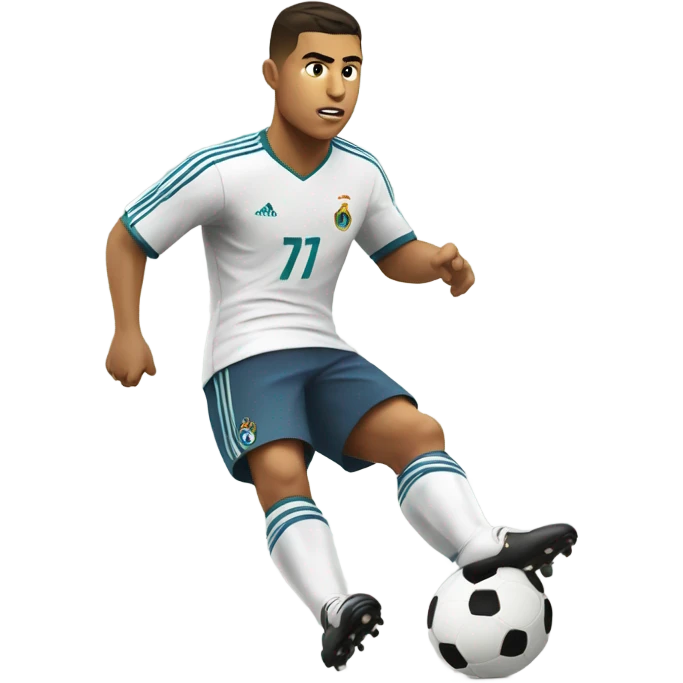 Ronaldo playing soccer emoji