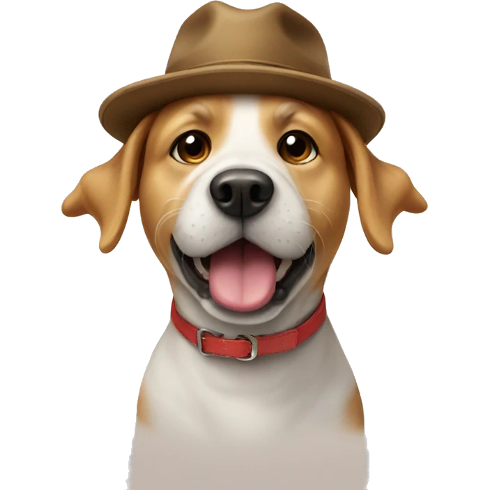 dog with hat emoji