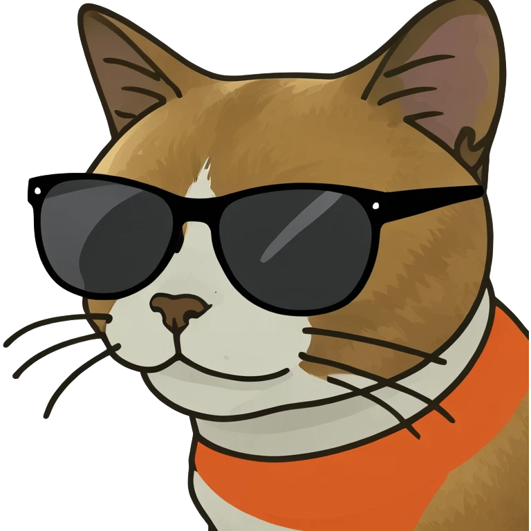 Cat with sunglasses emoji