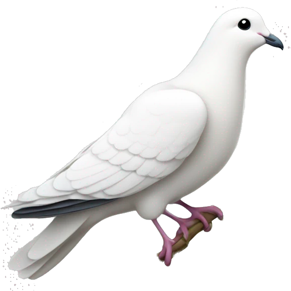 A white dove with an olive branch emoji