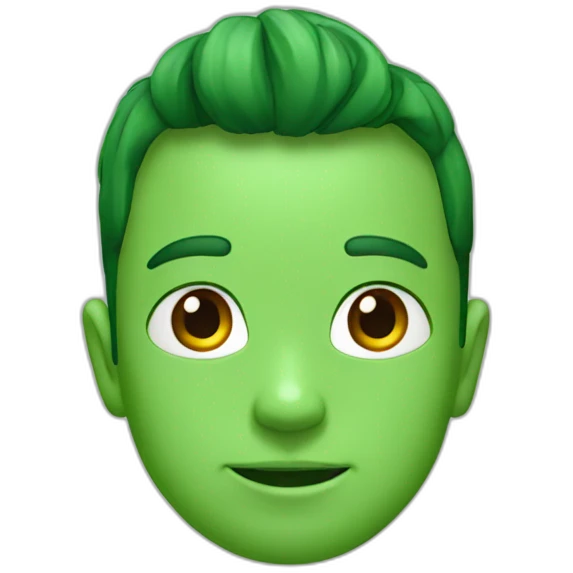 A green little preson emoji