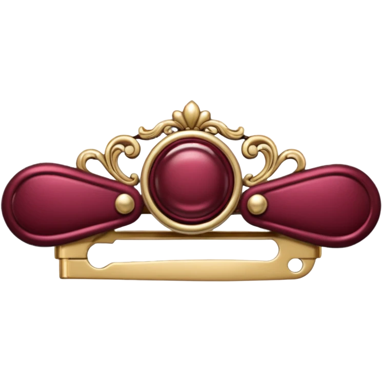burgundy hair clip emoji
