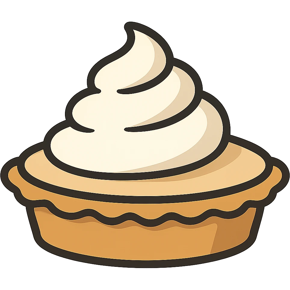 flat toon style cream pie emoji