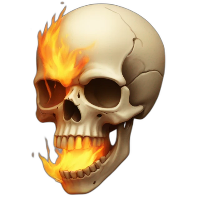 Skull fire emoji