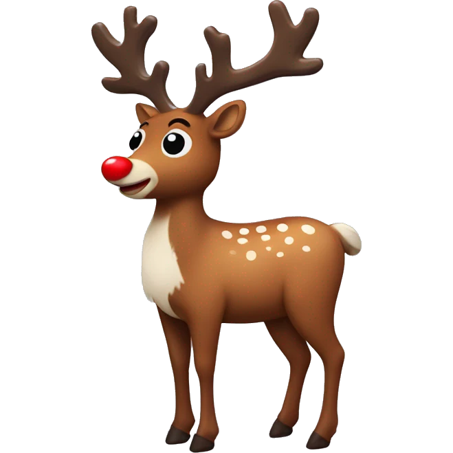 Rudolph reindeer body emoji
