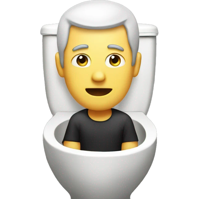 Man on toilet emoji