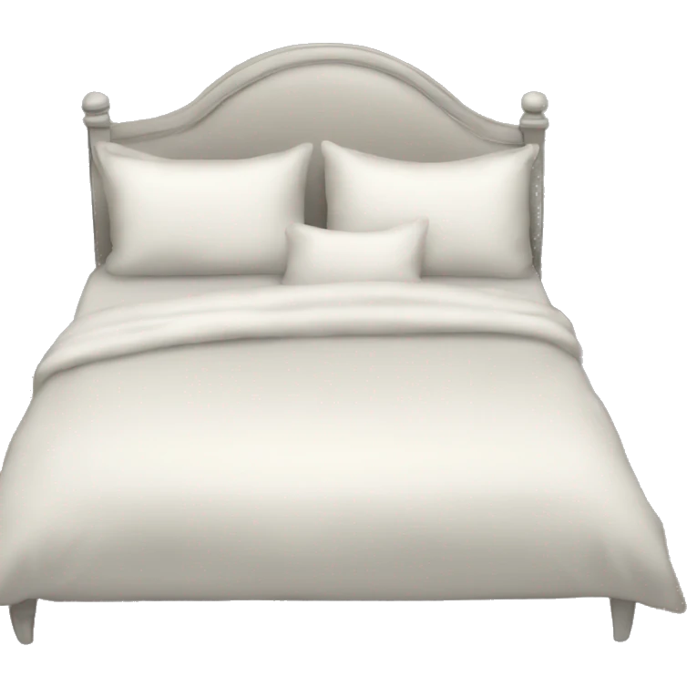 white luxery bed big plaide emoji
