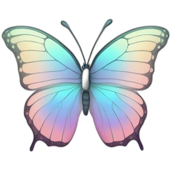 Pastel Gradient Hue Iridescent Butterfly emoji