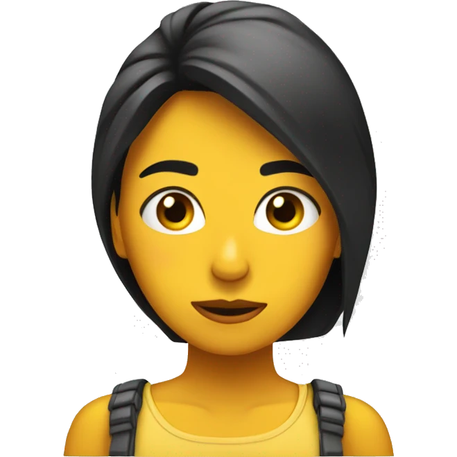 Chica con cara de decepción  emoji