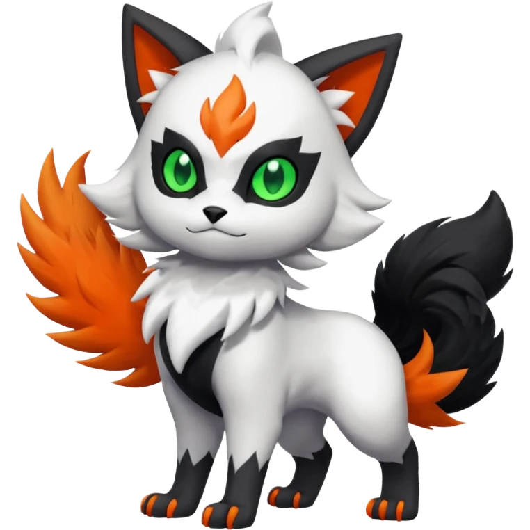 Delcatty-Litten-Absol-Sprigatito-fusion, full body emoji