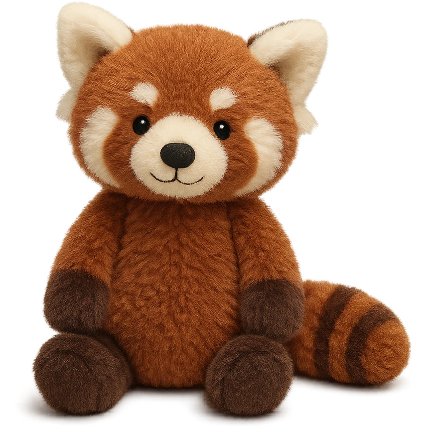 jellycat stuffed plush red panda emoji
