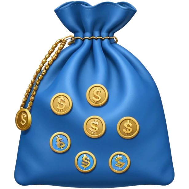 blue money bag emoji