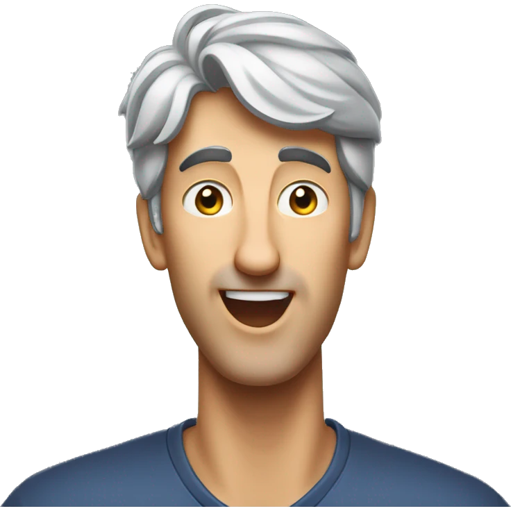 craig federighi looking up to the right, screaming emoji