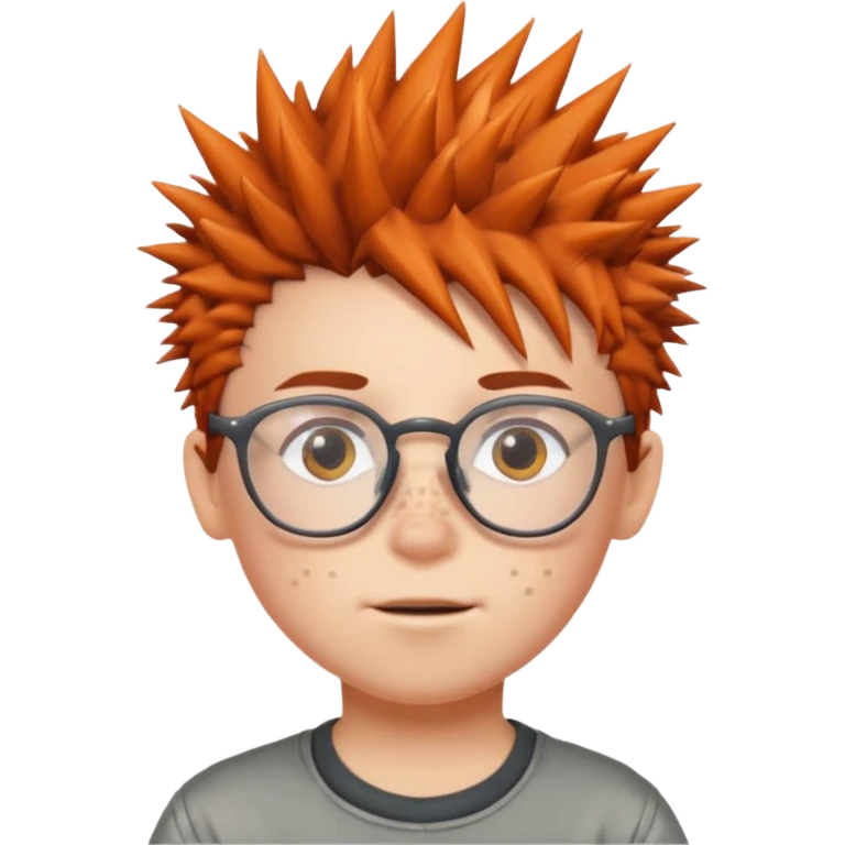 spiky haired kid with glassess emoji
