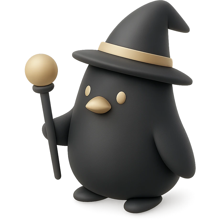 penguin wizard emoji