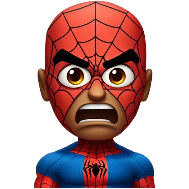 Angry mr spiderman emoji