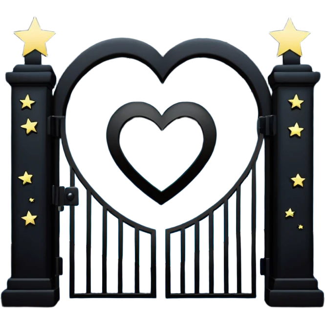 emo heart with night sky and dark gate emoji