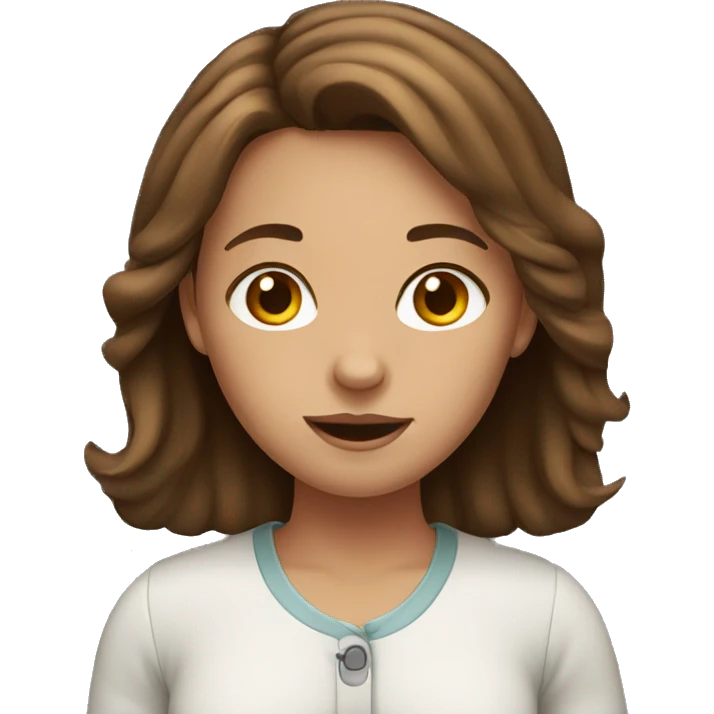 girl with brown hair  emoji
