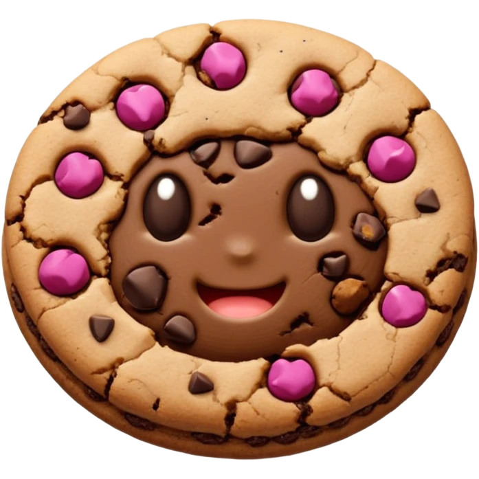 chocolate cookie one bite emoji