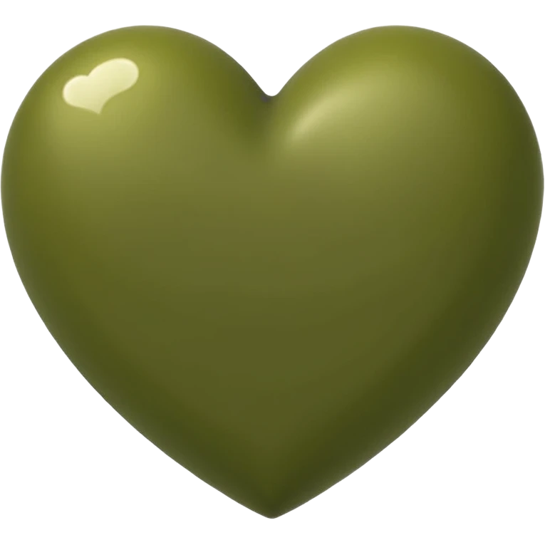 Olive green heart emoji