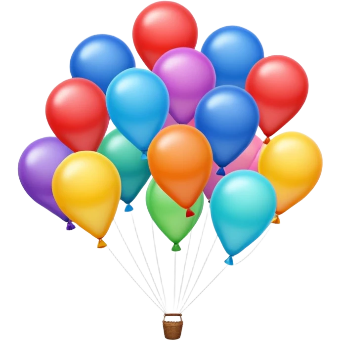 shaped flying balloons emoji