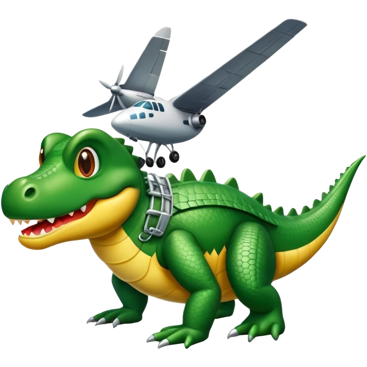Cocodrilo con cuerpo de avión  emoji