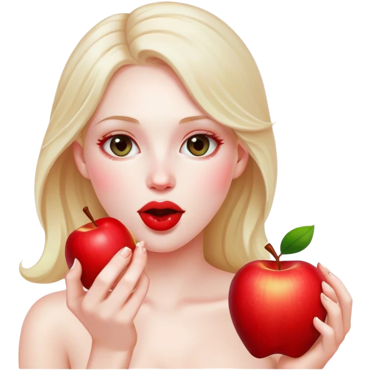 eve eating the apple emoji