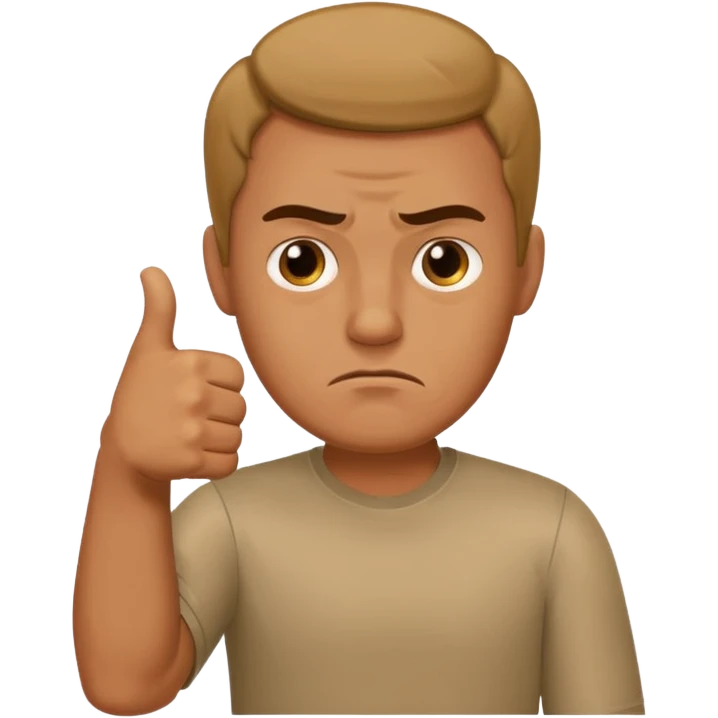 man giving a thumbs-down emoji