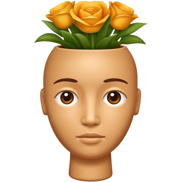 Vase human head  emoji