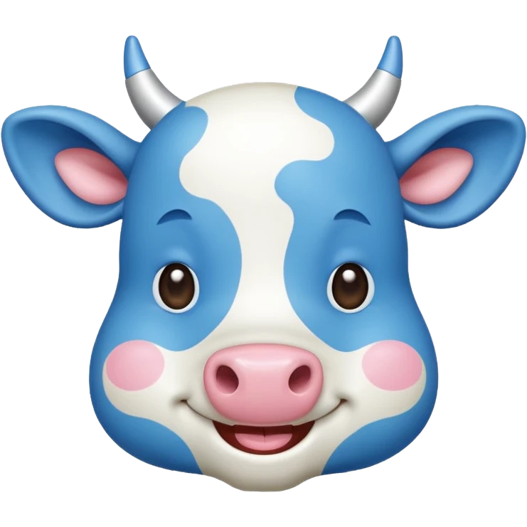 Vaca azul Kawaii  emoji