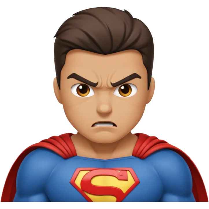 superhero showing Anger - strong feeling of displeasure or hostility emoji