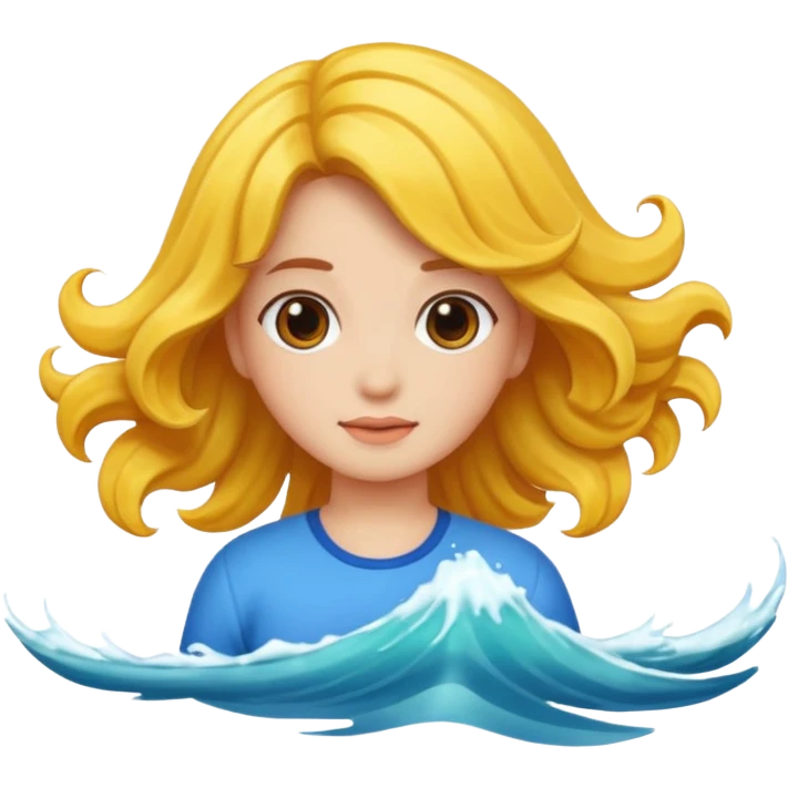 wave hair girl 2 emoji