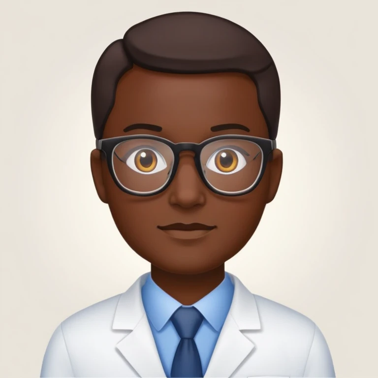 ตัวแทนขายประกันใส่แว่นผิวเข้ม emoji