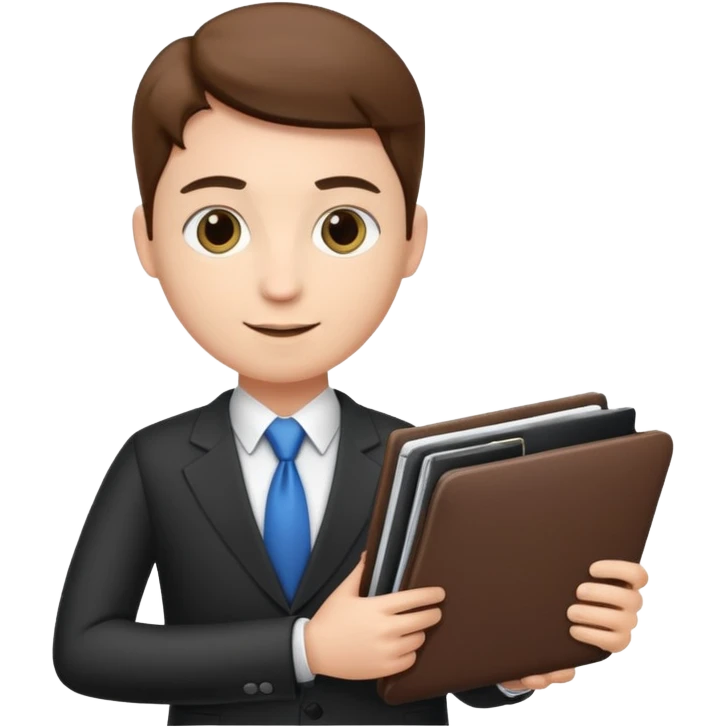 a financier with a portfolio emoji
