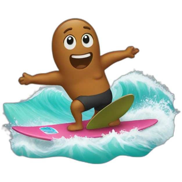 surfing poop emoji