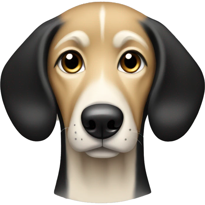 Finnish lapphound, black and beige emoji