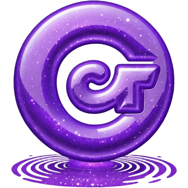 symbol glitter purple $ emoji