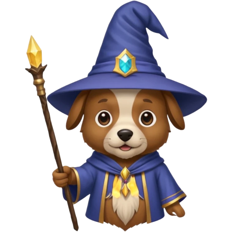 Dog wizard emoji