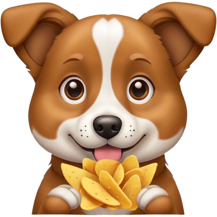 Dog with chips for ears emoji