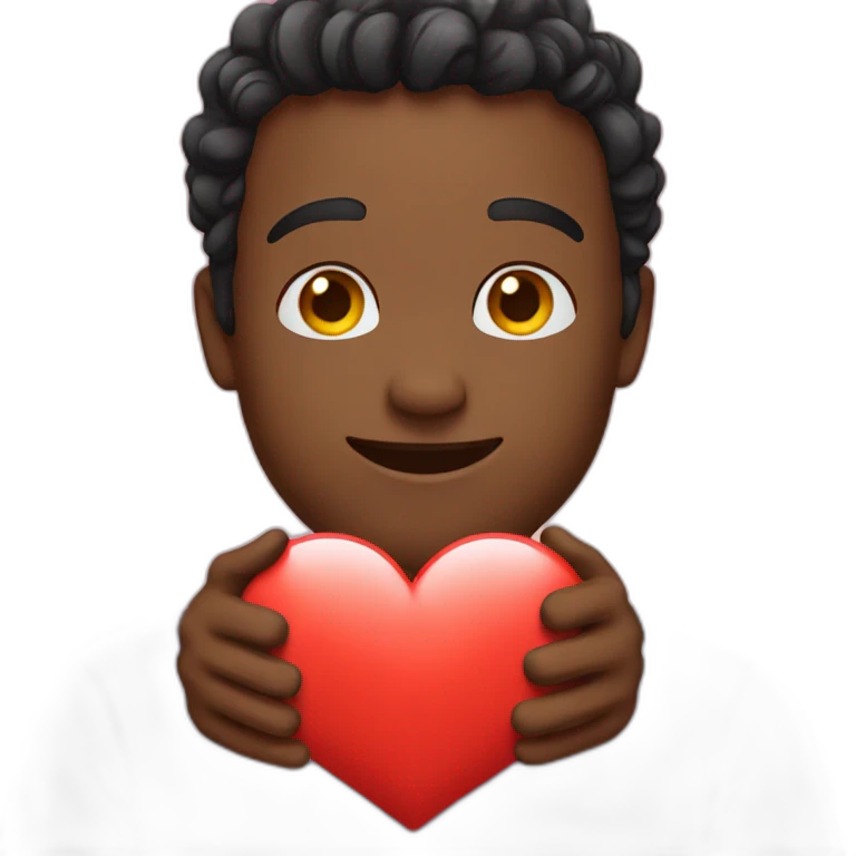 A emoji holding a❤ emoji