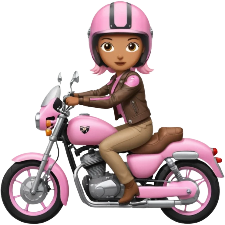woman rider riding pink motorbike emoji