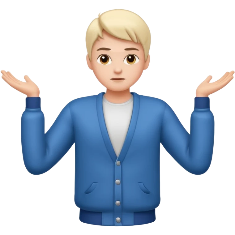 cool person shrug pose emoji