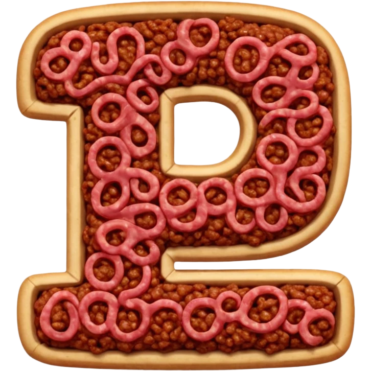number 7 made of meat emoji